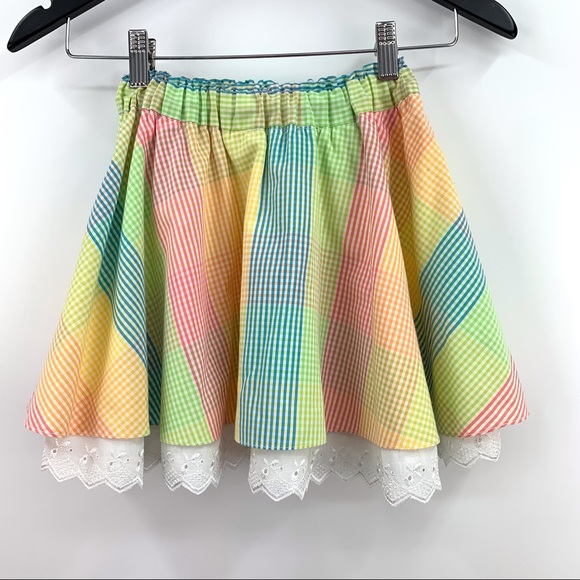 2/$20 Hippokids Girls' Colourful Gingham Plaid Layered Skirt, 3 - Picture 7 of 12